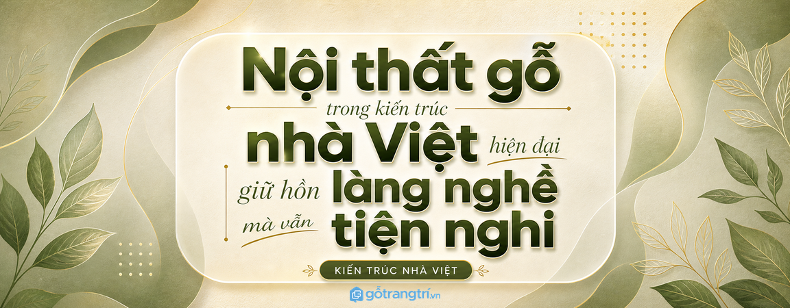 Nội thất gỗ trong kiến trúc nhà Việt hiện đại: giữ hồn làng nghề mà vẫn tiện nghi
