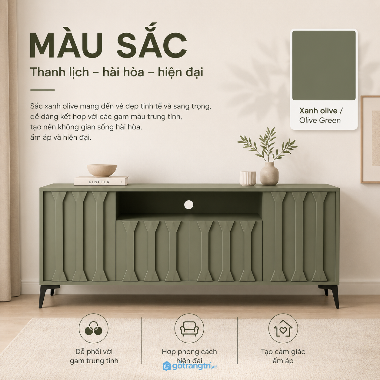 Phối hợp linh hoạt với nhiều phong cách nội thất