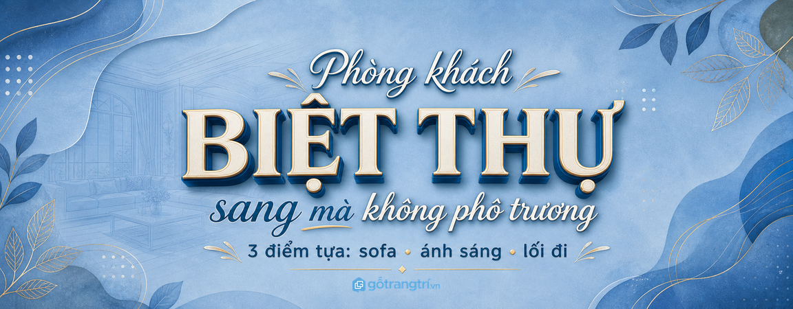 Phòng khách biệt thự: bố trí sofa, kệ TV và lối đi sao cho sang mà dễ sống?