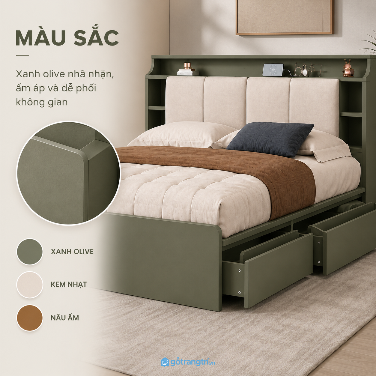 Phù hợp nhiều phong cách và diện tích phòng ngủ Phù hợp nhiều phong cách và diện tích phòng ngủ