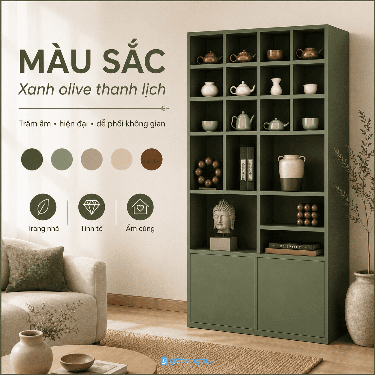Phù hợp với nhiều không gian nội thất