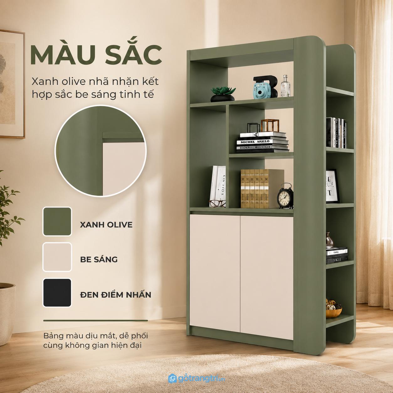 Phù hợp với nhiều không gian nội thất