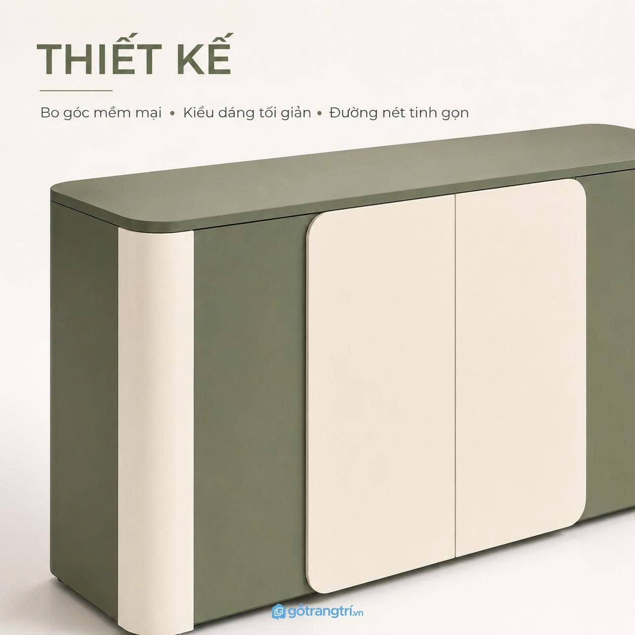 Thiết kế bo góc mềm mại mang lại cảm giác hiện đại