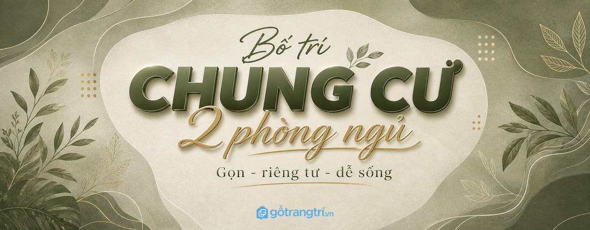 Thiết kế chung cư 2 phòng ngủ - banner ngang GPT đúng logo thật