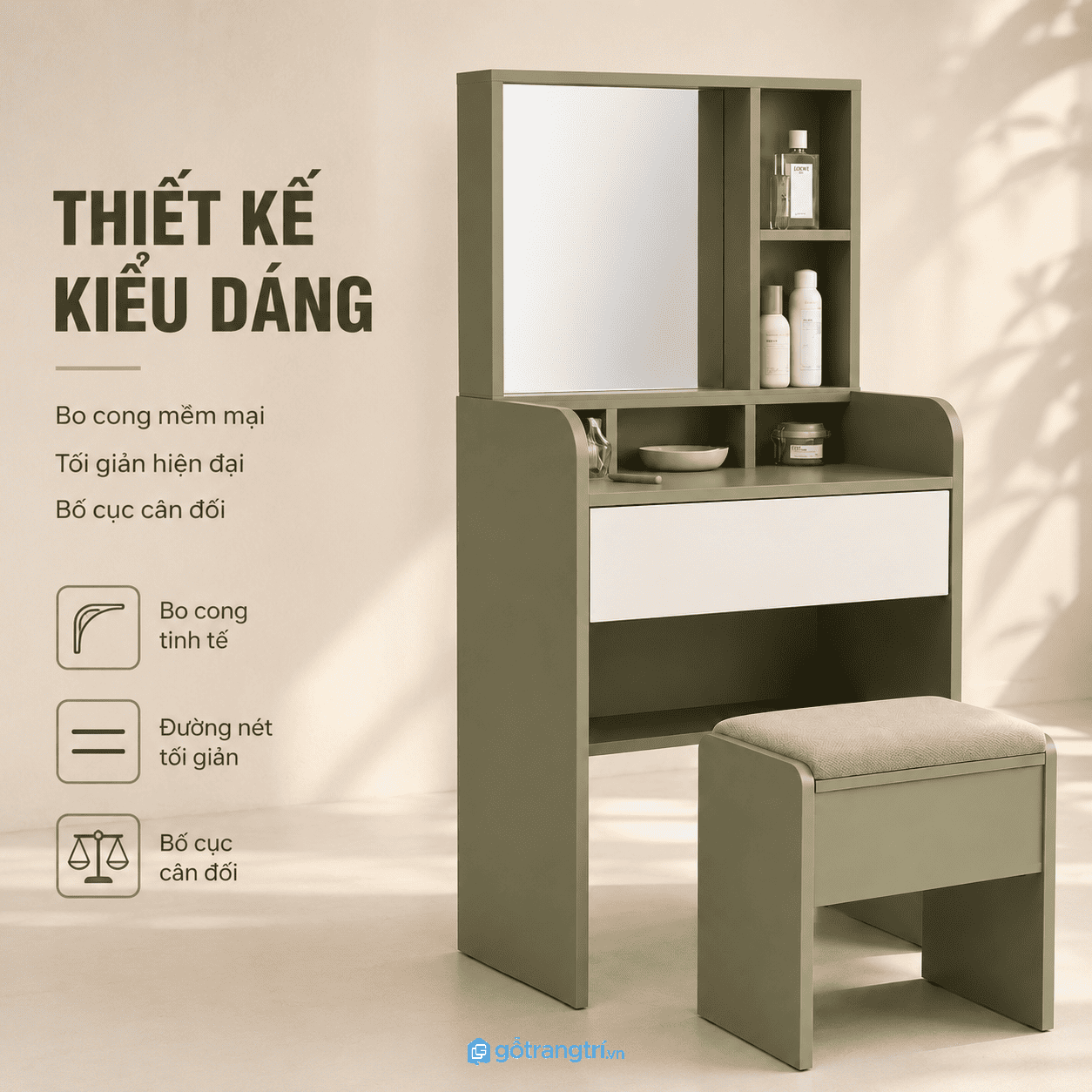 Thiết kế hiện đại tạo điểm nhấn cho góc làm đẹp Thiết kế hiện đại tạo điểm nhấn cho góc làm đẹp