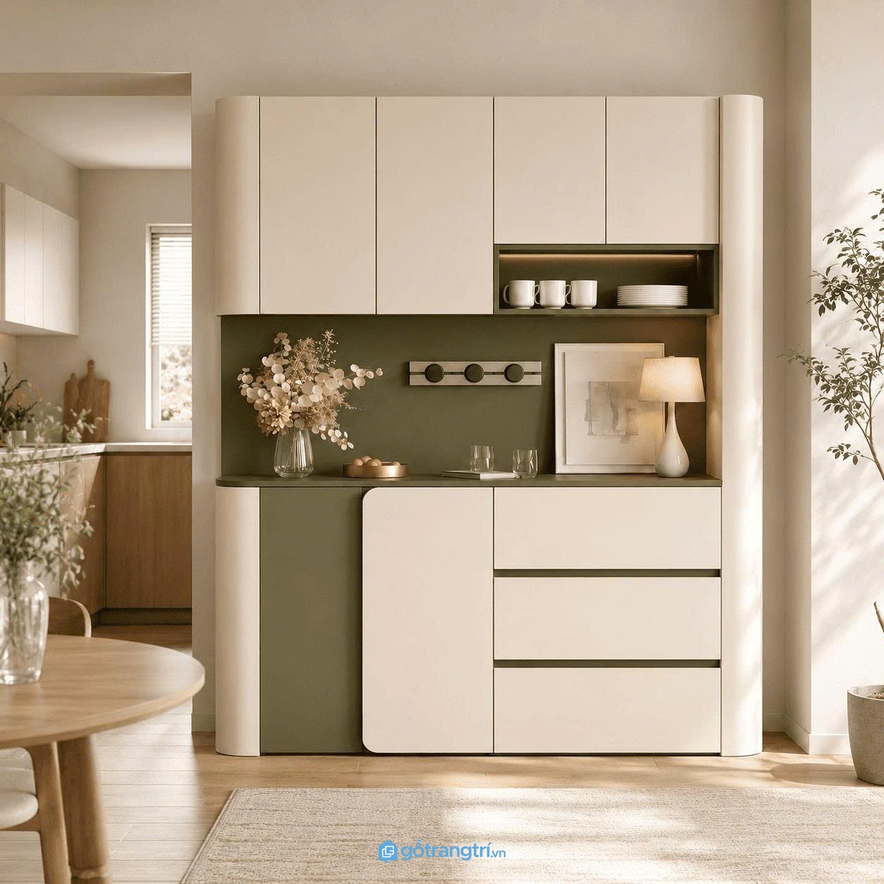 Thiết kế hiện đại tạo điểm nhấn cho phòng ăn
