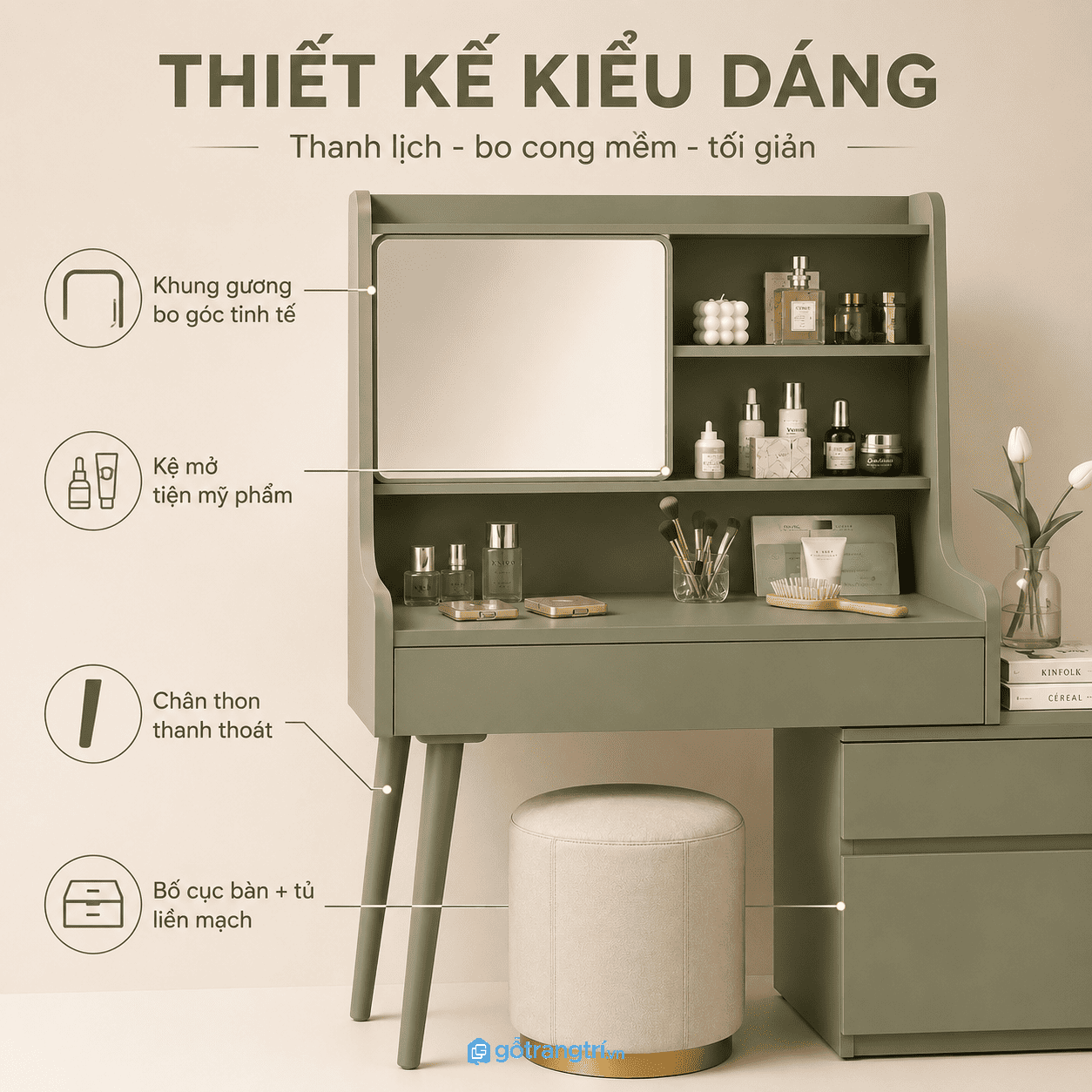 Thiết kế hiện đại, thanh lịch và dễ ứng dụng