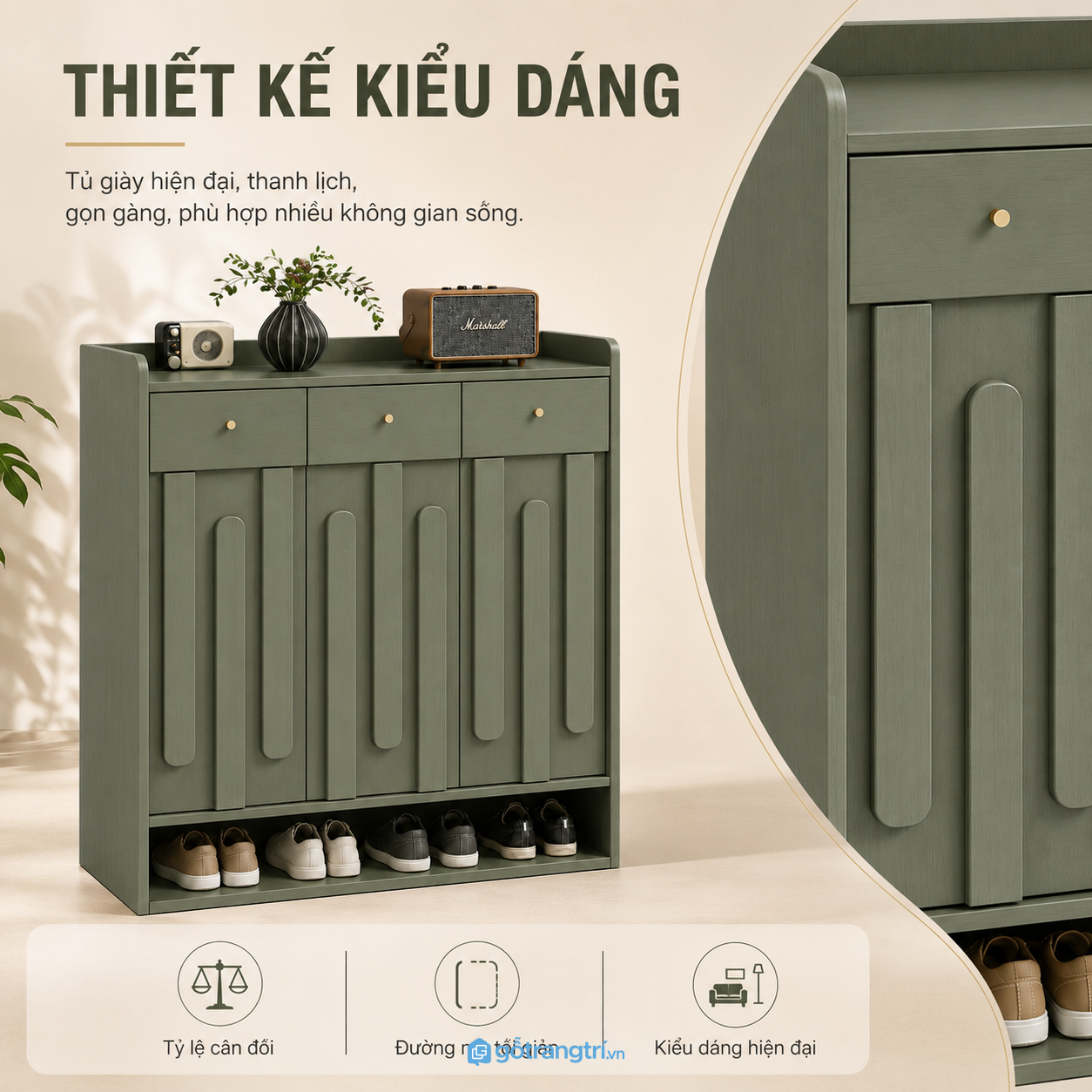 Thiết kế hiện đại, tinh gọn nhưng không đơn điệu Thiết kế hiện đại, tinh gọn nhưng không đơn điệu