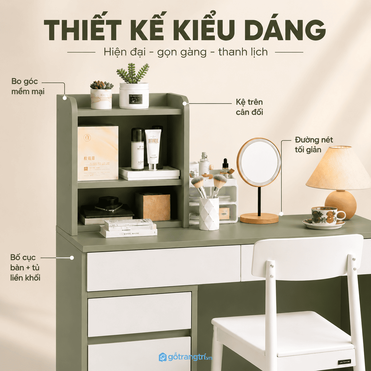 Thiết kế hiện đại, tối giản nhưng không đơn điệu