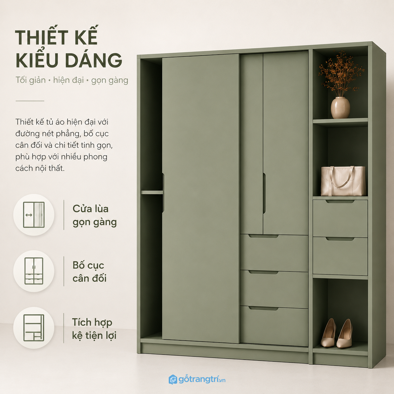 Thiết kế hiện đại, tối giản nhưng vẫn nổi bật