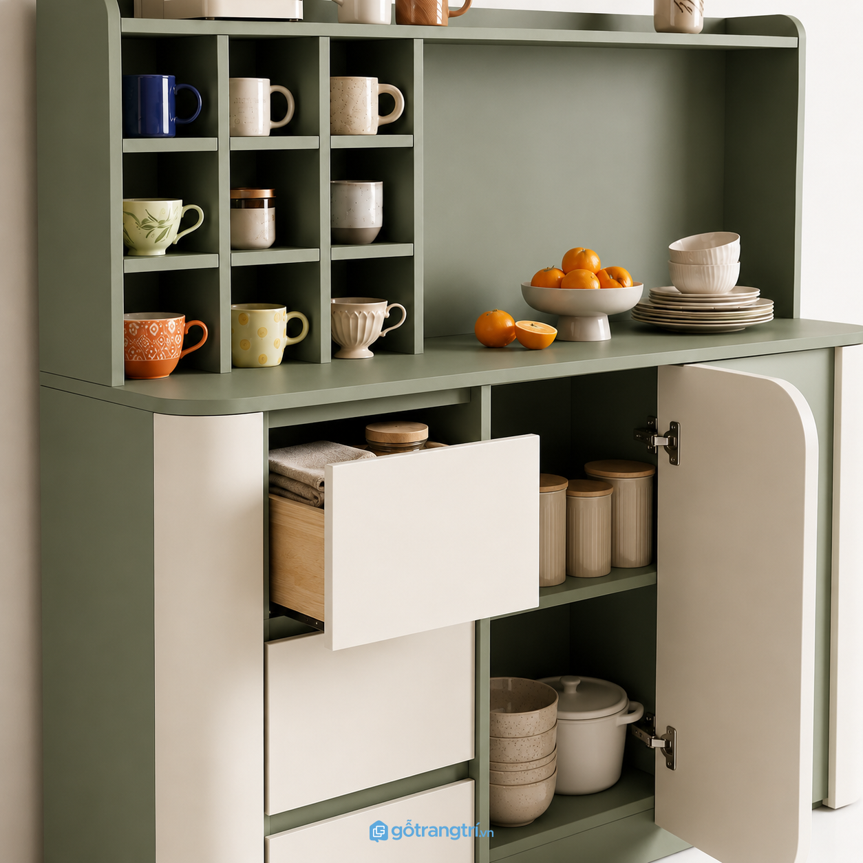 Thiết kế hiện đại với các đường bo cong mềm mại Thiết kế hiện đại với các đường bo cong mềm mại