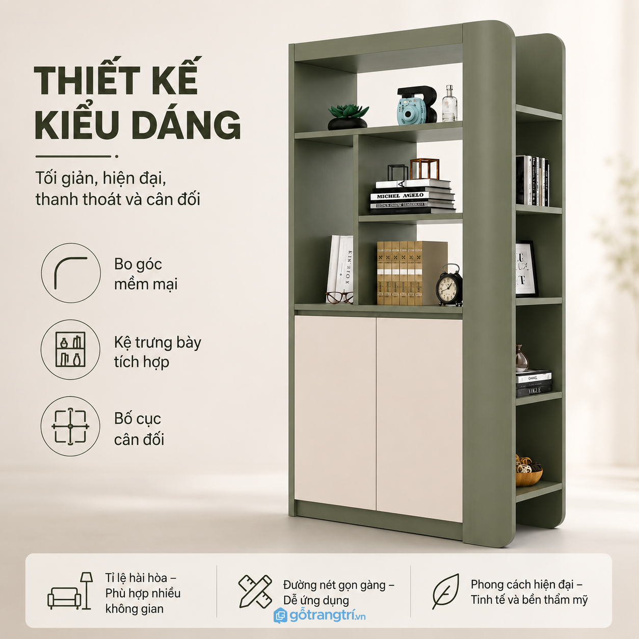 Thiết kế hiện đại với đường nét mềm mại