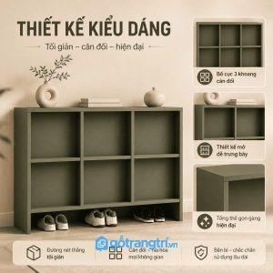 Thiết kế hiện đại với gam màu xanh olive nổi bật