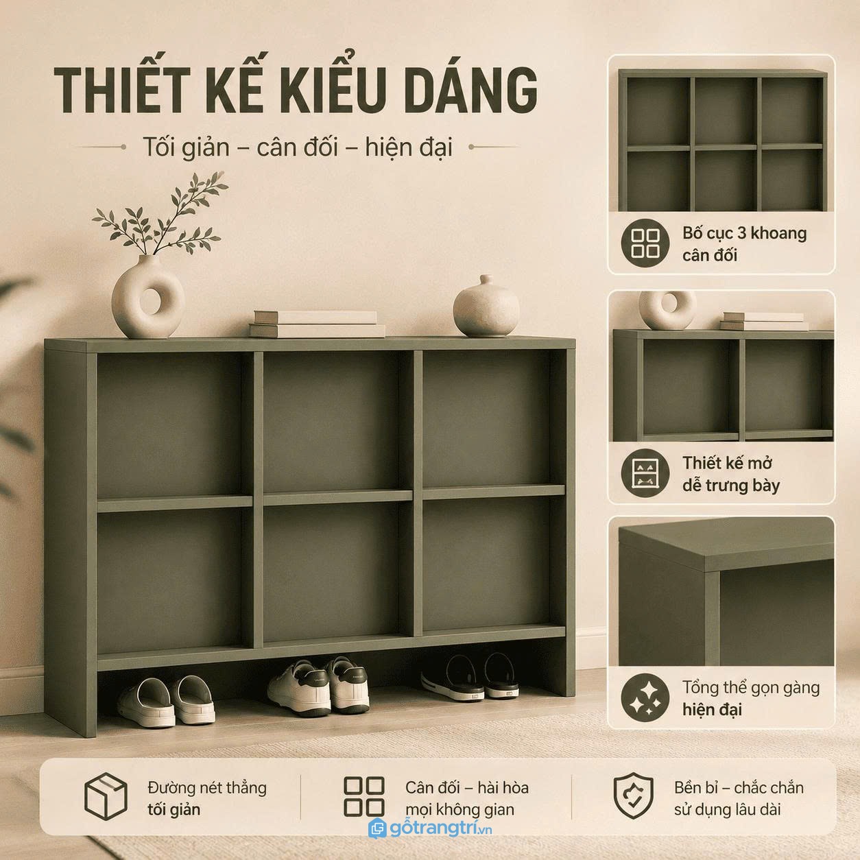 Thiết kế hiện đại với gam màu xanh olive nổi bật Thiết kế hiện đại với gam màu xanh olive nổi bật