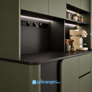 Thiết kế hiện đại với gam màu xanh olive sang trọng
