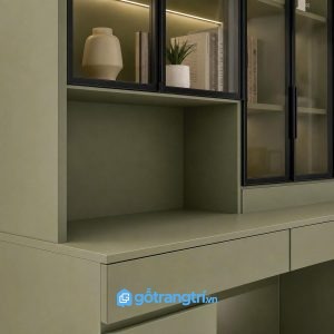 Thiết kế hiện đại với hệ tủ kính nổi bật
