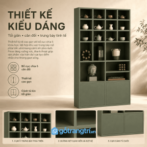 Thiết kế nhiều ngăn giúp trưng bày đẹp mắt