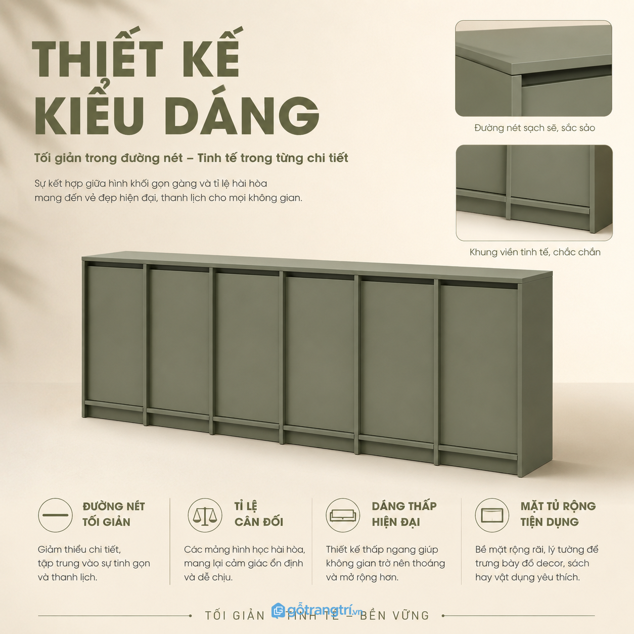 Thiết kế tối giản dễ ứng dụng trong nhiều không gian