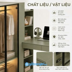 Tích hợp bàn làm việc và lưu trữ tiện lợi