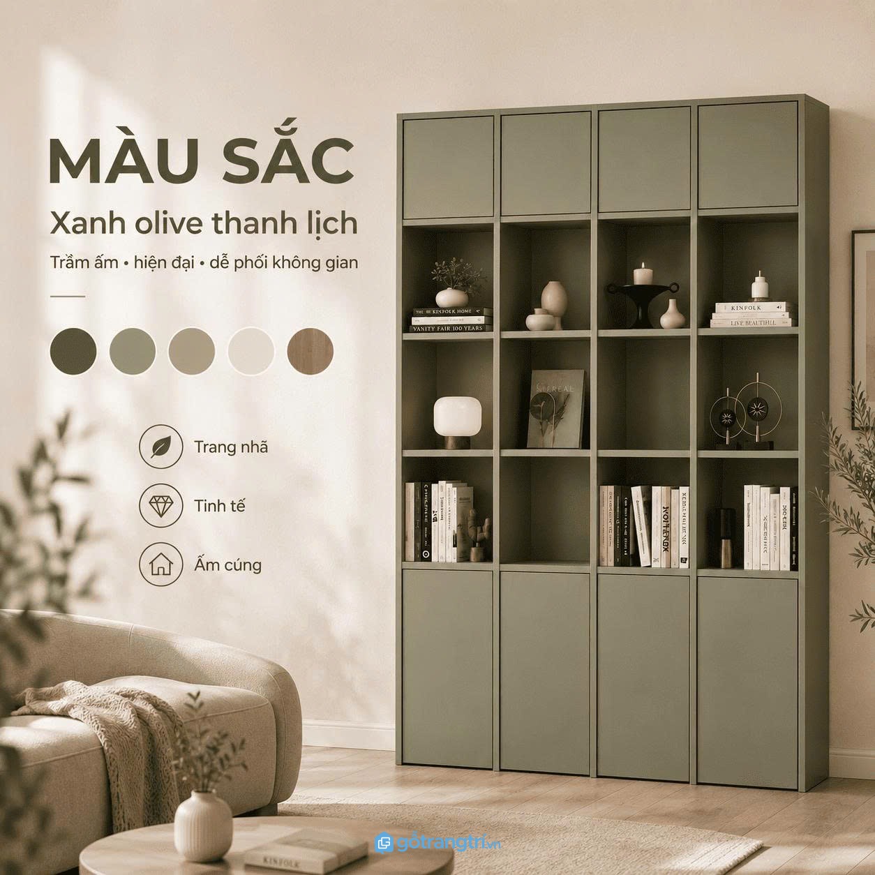 Tối ưu lưu trữ với hệ kệ mở và tủ kín