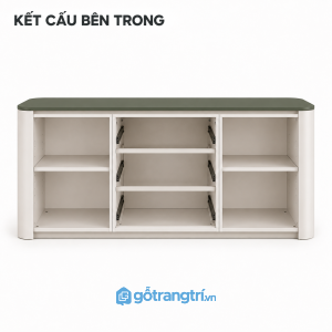 Tủ buffet bo góc màu xanh olive hiện đại GHS-5046 - hình ảnh thực tế 1