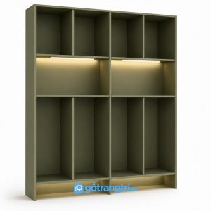 Tủ giày cánh mây màu xanh olive hiện đại GHS-5026 - hình ảnh thực tế 1