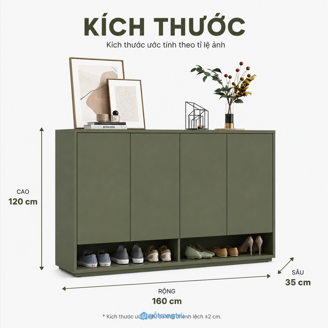 Tủ giày màu xanh olive cánh phẳng hiện đại cho không gian sống gọn gàng Tủ giày màu xanh olive cánh phẳng hiện đại cho không gian sống gọn gàng