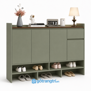 Tủ Giày Màu Xanh Olive Hiện Đại 120cm GHS-5035 - 1200x350x1000mm - Xanh olive