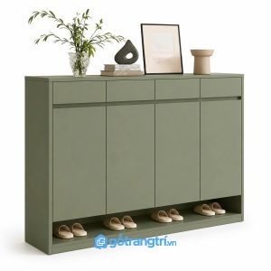 Tủ giày màu xanh olive hiện đại nhiều ngăn lưu trữ GHS-5025