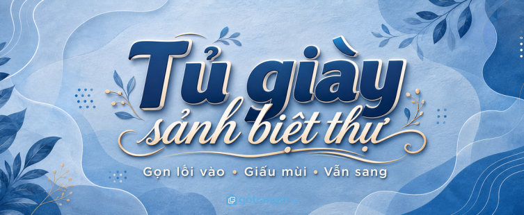 Tủ giày sảnh biệt thự: chọn sao cho gọn lối vào, giấu mùi và vẫn sang?