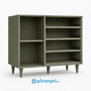 Tủ Lưu Trữ Cánh Kính Sọc Màu Xanh Olive Hiện Đại GHS-5032 - hình ảnh thực tế 1