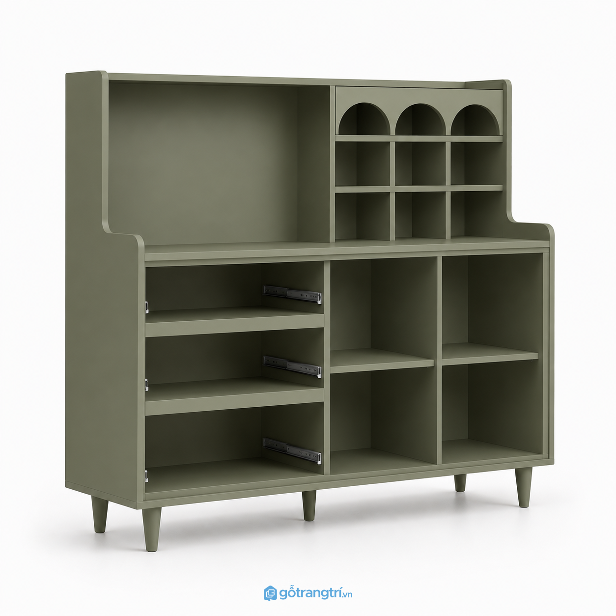 Tủ Lưu Trữ Đa Năng Màu Xanh Olive GHS-5023 - hình ảnh thực tế 1