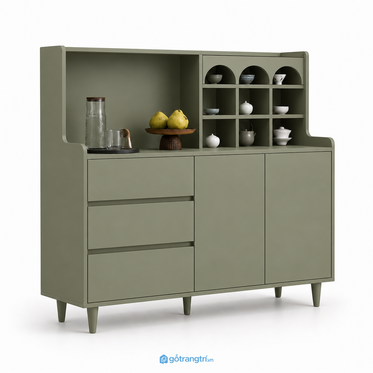 Tủ Lưu Trữ Đa Năng Màu Xanh Olive GHS-5023