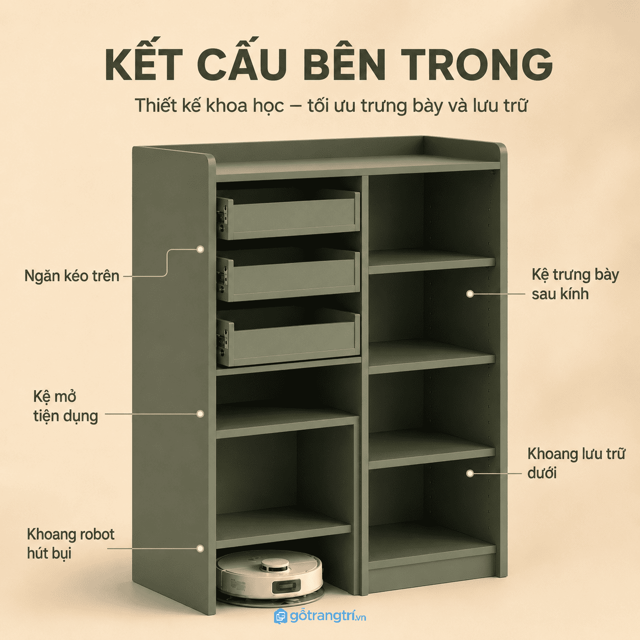 Tủ lưu Tủ lưu trữ cửa kính sọc 80cm đa năng cho nhiều không giantrữ cửa kính sọc 80cm hiện đại GHS-5060 - hình ảnh thực tế 1