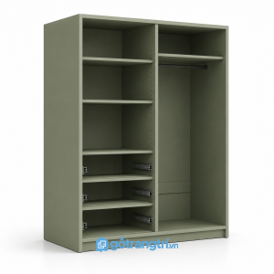 Tủ Quần Áo Cánh Mây Màu Xanh Olive Hiện Đại GHS-5028 - hình ảnh thực tế 1