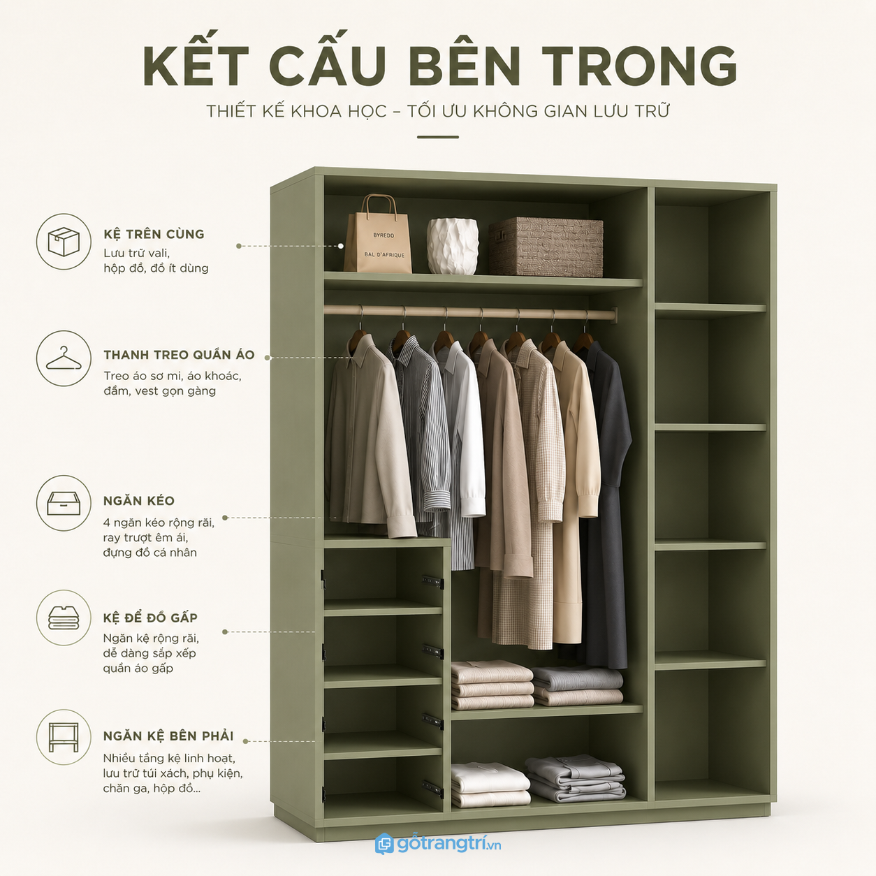 Tủ quần áo cửa lùa màu xanh olive có ngăn kéo GHS-5031 - hình ảnh thực tế 1 Tủ quần áo cửa lùa màu xanh olive có ngăn kéo GHS-5031 - hình ảnh thực tế 1