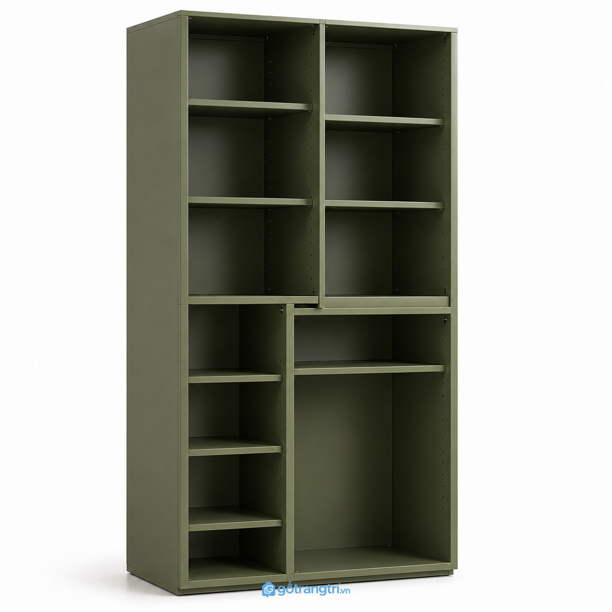 Tủ quần áo màu xanh olive hiện đại 4 cánh GHS-5038 - hình ảnh thực tế 1 Tủ quần áo màu xanh olive hiện đại 4 cánh GHS-5038 - hình ảnh thực tế 1