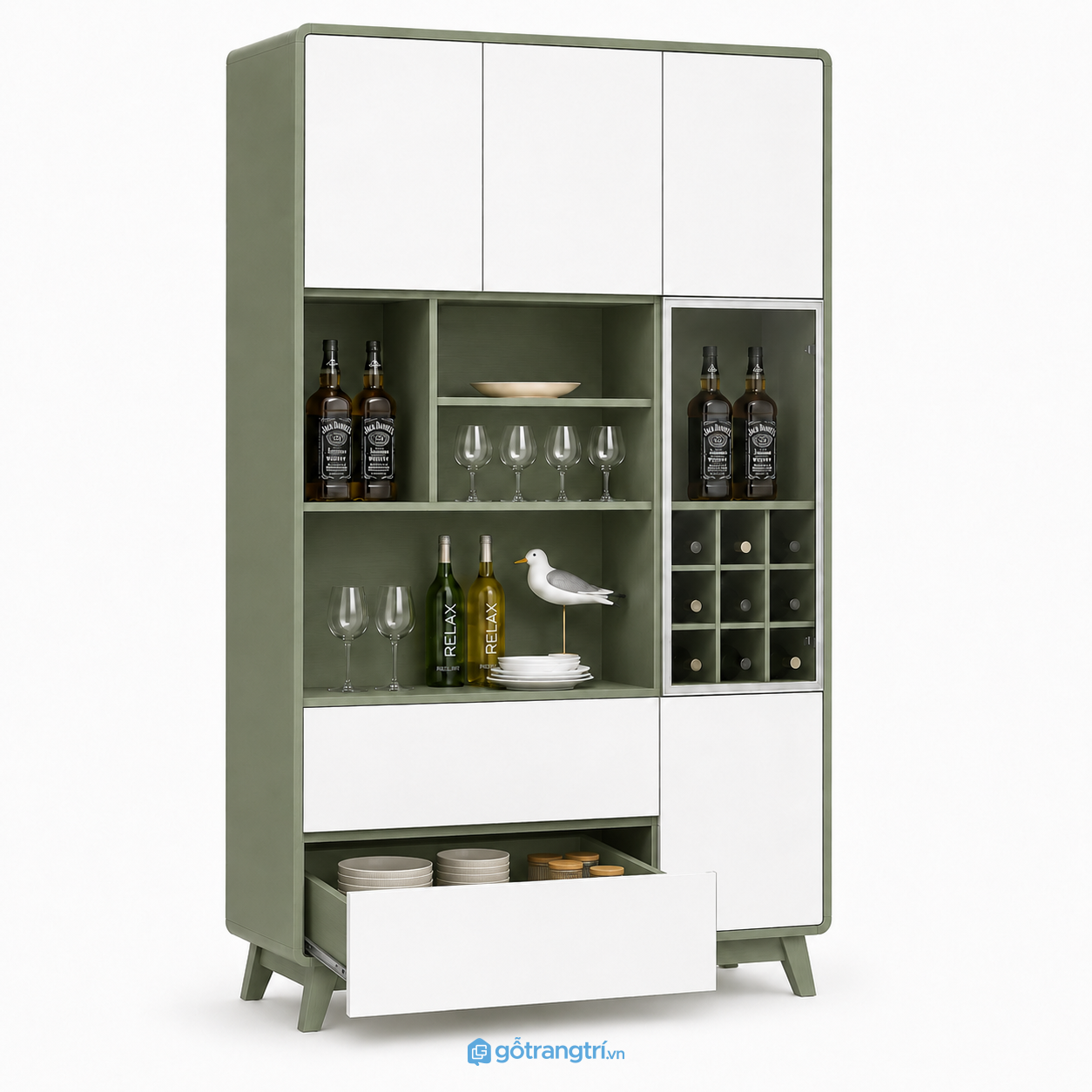 Tủ Rượu Phòng Khách Hiện Đại GHS-5008 - hình ảnh thực tế 2
