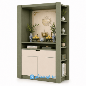Tủ thờ hiện đại kết hợp tủ lưu trữ đẹp cho không gian sống GHS-5063