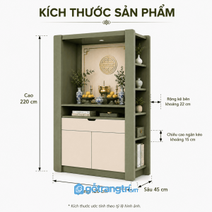 Tủ thờ hiện đại kết hợp tủ lưu trữ – Giải pháp tối ưu cho không gian thờ cúng gọn gàng