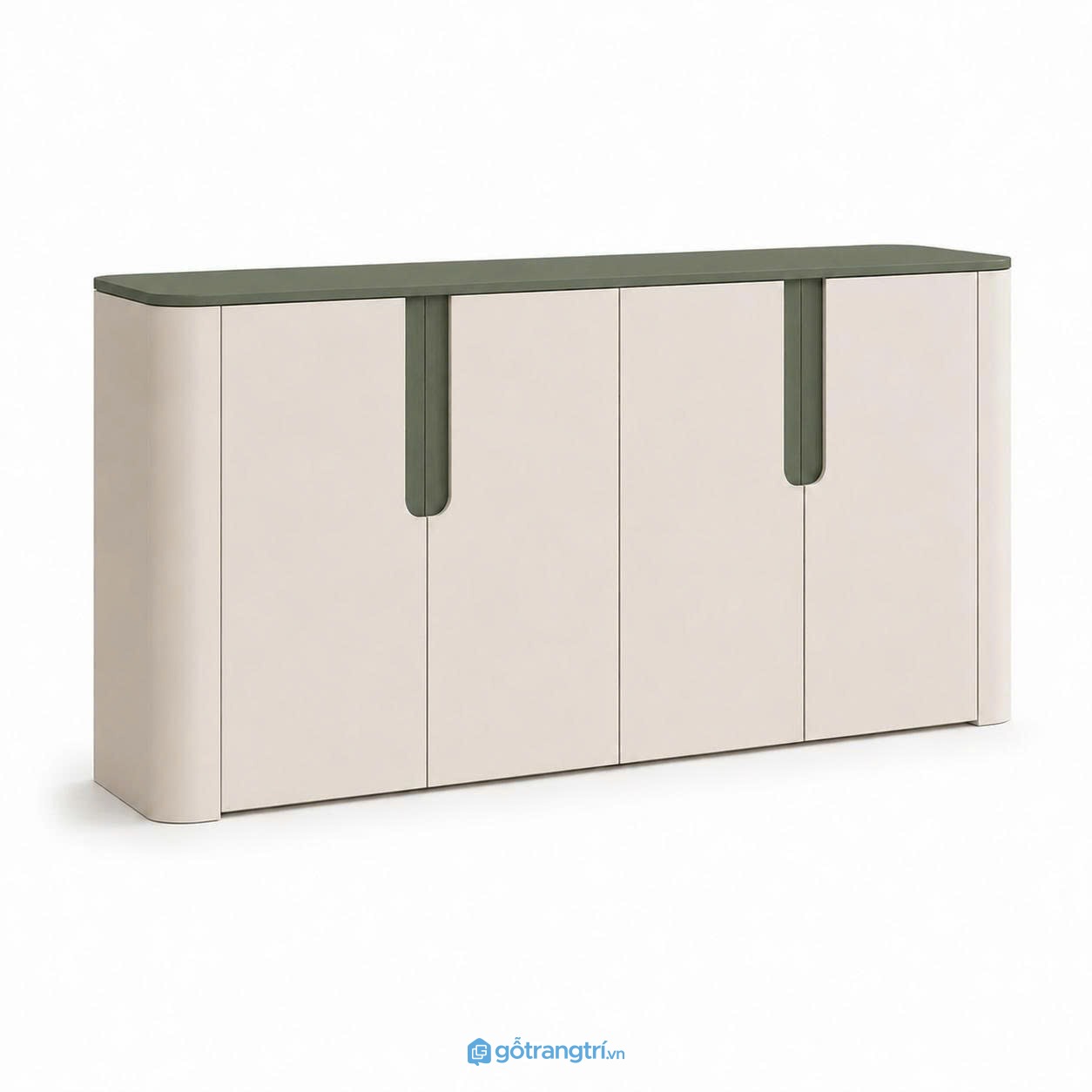 Tủ trang trí phòng khách màu kem xanh hiện đại GHS-5053 - 1800x400x800mm - Xanh olive - GHS-5053