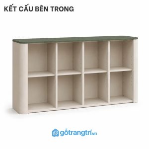 Tủ trang trí phòng khách màu kem xanh hiện đại GHS-5053 - hình ảnh thực tế 1