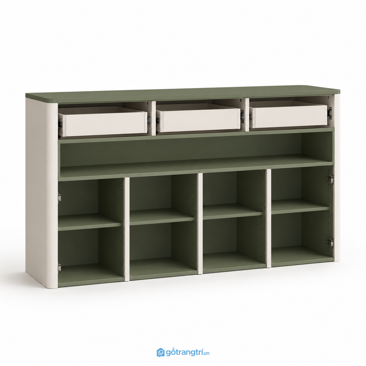 Tủ Trang Trí Phòng Khách Màu Xanh Olive GHS-5024 - hình ảnh thực tế 1 Tủ Trang Trí Phòng Khách Màu Xanh Olive GHS-5024 - hình ảnh thực tế 1