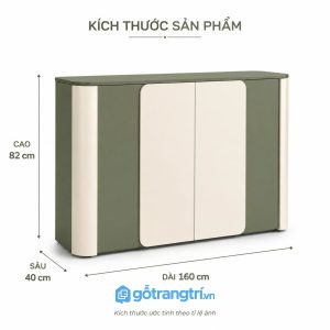 Tủ trang trí phòng khách màu xanh olive hiện đại GHS-5030 - 1600x400x820mm - Xanh olive - GHS-5030