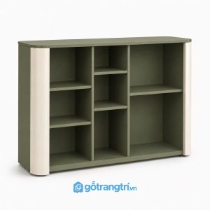 Tủ trang trí phòng khách màu xanh olive hiện đại GHS-5030 - hình ảnh thực tế 1