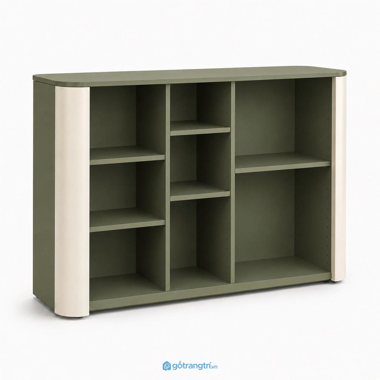 Tủ trang trí phòng khách màu xanh olive hiện đại GHS-5030 - hình ảnh thực tế 1