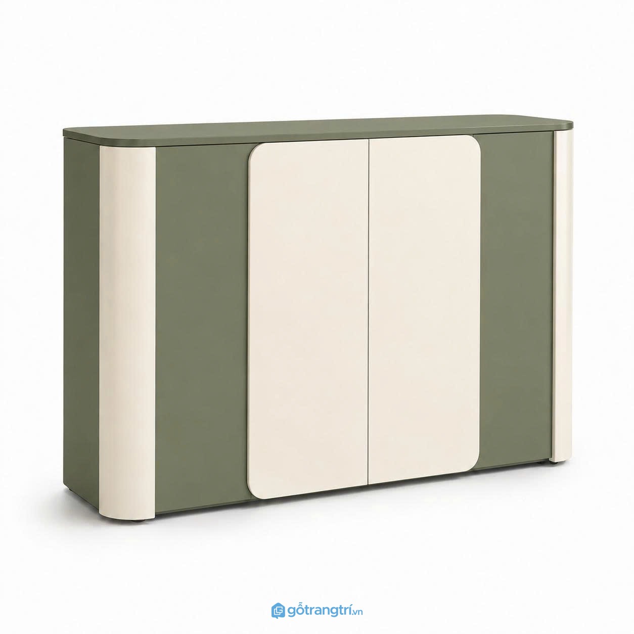 Tủ trang trí phòng khách màu xanh olive hiện đại GHS-5030