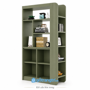 Tủ trang trí phòng khách màu xanh olive hiện đại GHS-5045 - hình ảnh thực tế 1