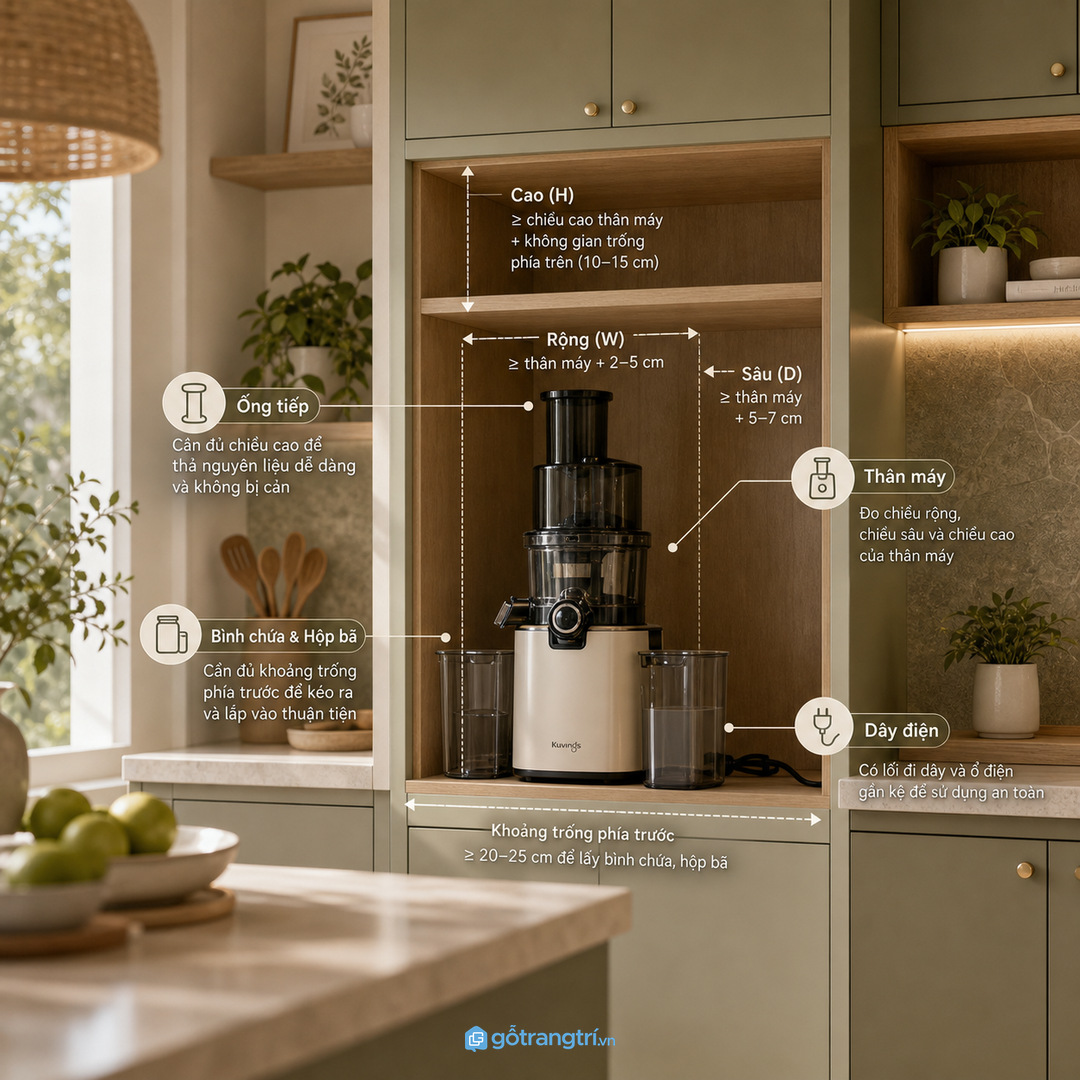Đo máy ép, bình chứa và khoảng mở trước khi chia khoang