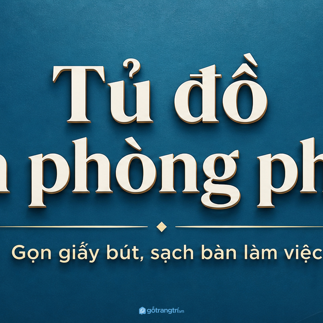 Tủ đồ văn phòng phẩm giúp gom giấy bút và đồ dùng chung về một vị trí rõ ràng.